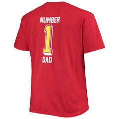 Arizona Cardinals Big & Tall #1 Dad 2-Hit T-Shirt - Cardinal T-shirts