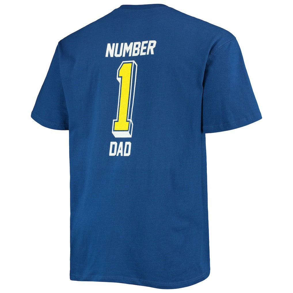 Los Angeles Rams Big & Tall #1 Dad 2-Hit T-Shirt - Royal T-shirts