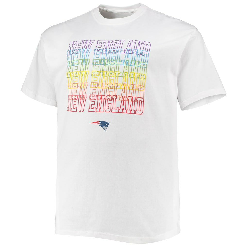New England Patriots Big & Tall City Pride T-Shirt - White T-shirts