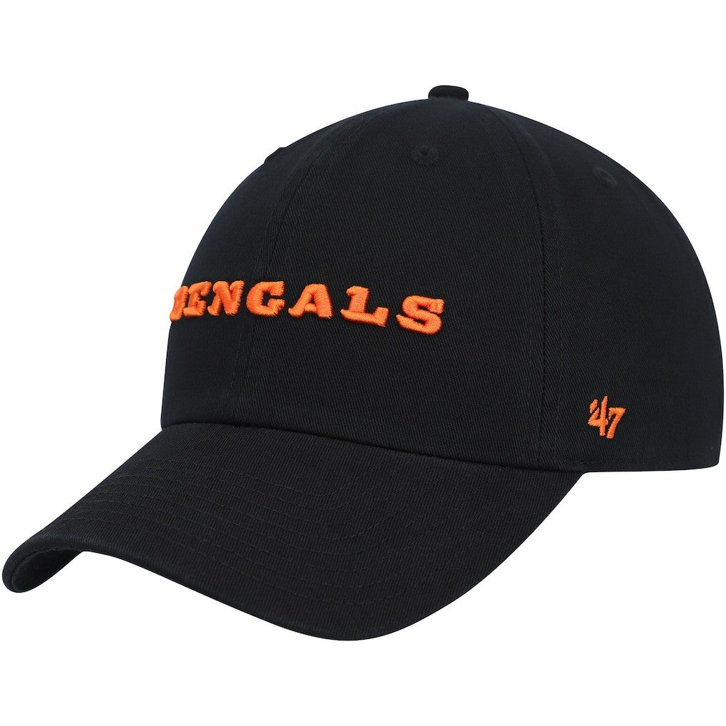 Cincinnati Bengals '47 Clean Up Script Adjustable Hat - Black Hats