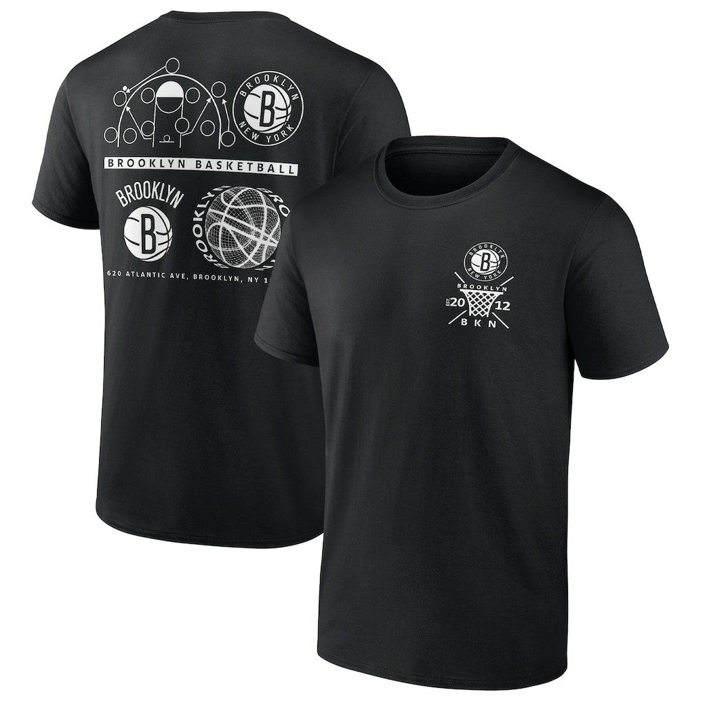 Brooklyn Nets Court Street Collective T-Shirt Black - Fanatics