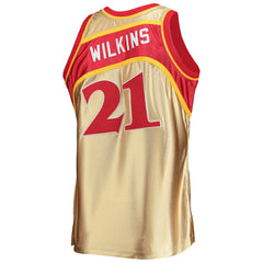 Dominique Wilkins Atlanta Hawks 75th Anniversary 1986/87 Hardwood Classics Swingman Jersey Gold - Mitchell & Ness