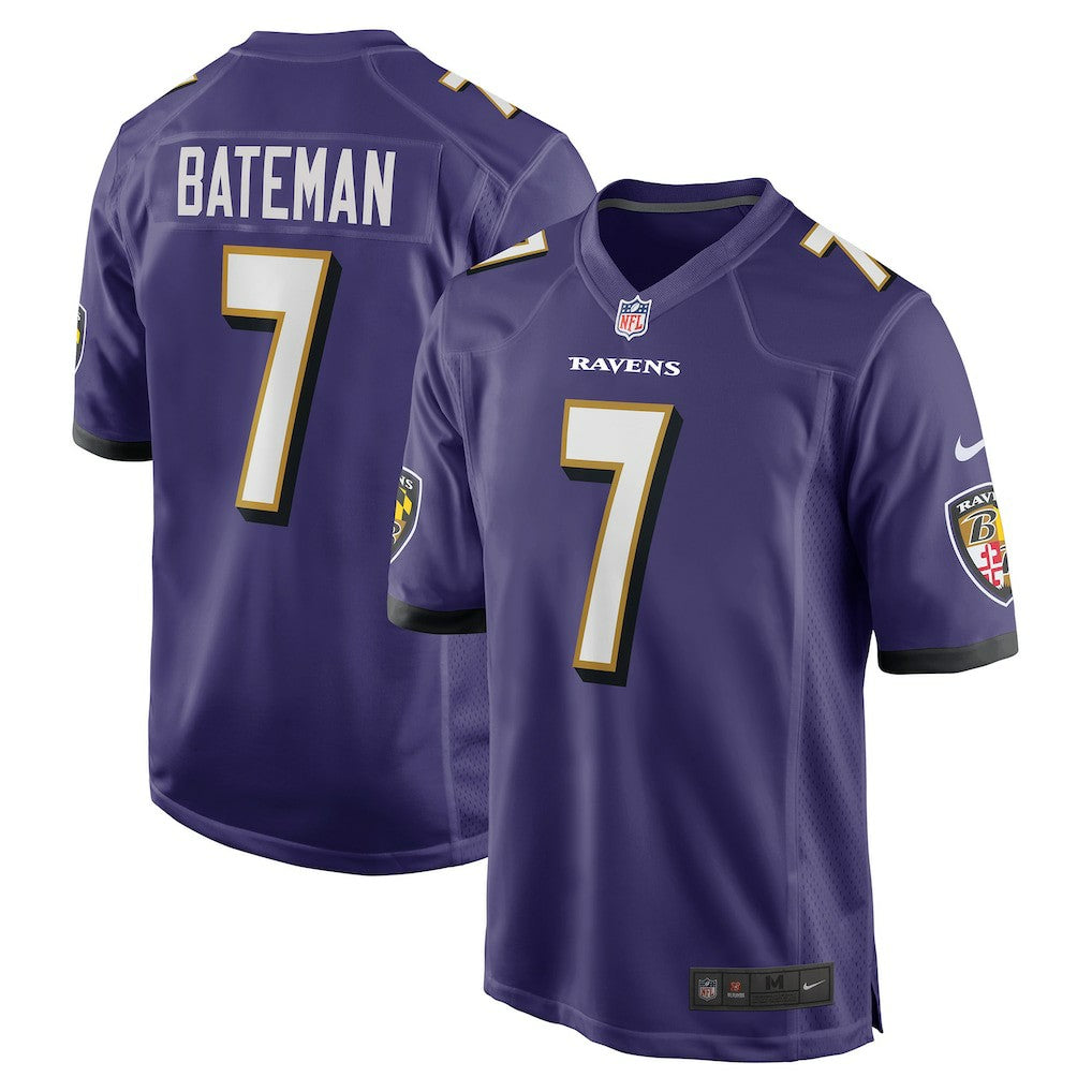 Rashod Bateman Baltimore Ravens Game Player Jersey - Purple Jerseys