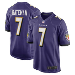 Rashod Bateman Baltimore Ravens Game Player Jersey - Purple Jerseys