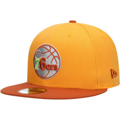 Philadelphia 76ers 59FIFTY Fitted Hat Gold/Rust - New Era