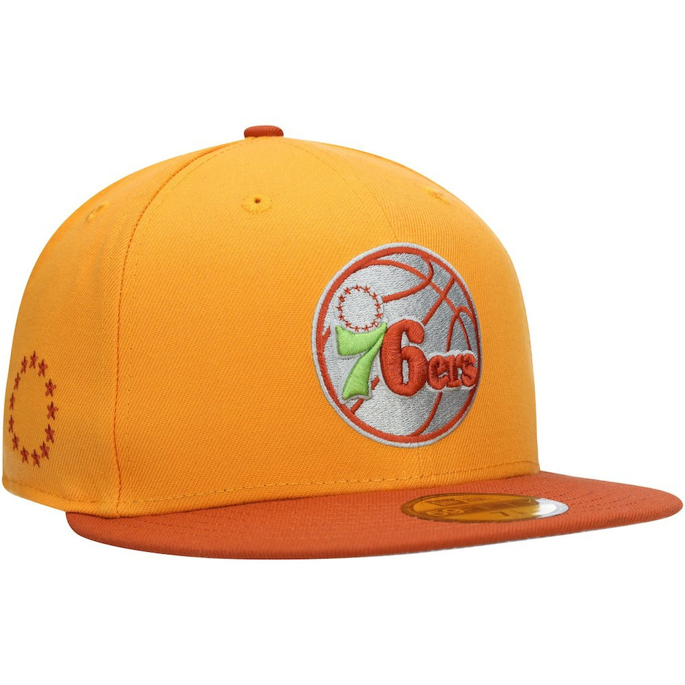Philadelphia 76ers 59FIFTY Fitted Hat Gold/Rust - New Era