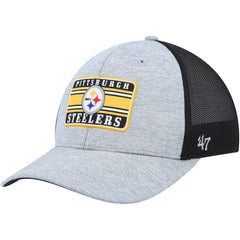 Pittsburgh Steelers '47 Motivator Flex Hat - Heathered Gray/Black Hats