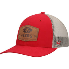 San Francisco 49ers '47 Rawhide Trucker Adjustable Hat - Scarlet/Natural Hats