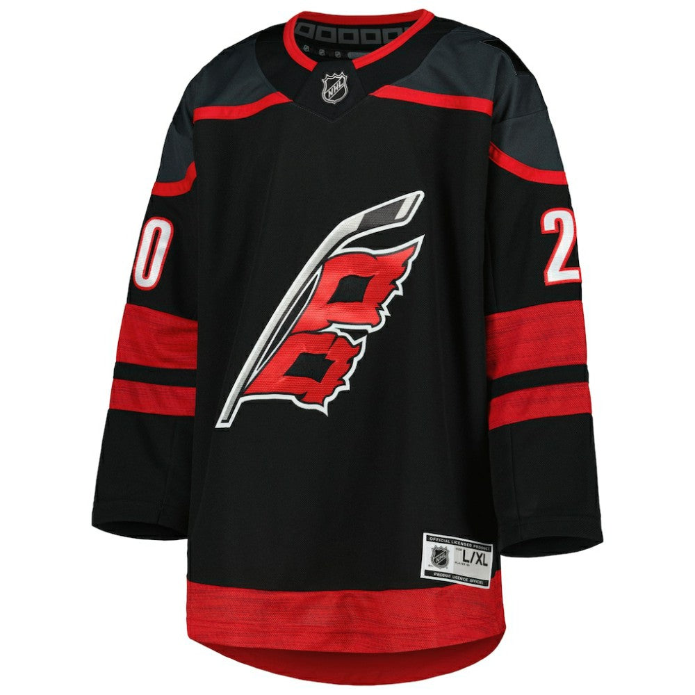 Sebastian Aho Carolina Hurricanes Youth Home Premier Player Jersey - Black | US 4845236