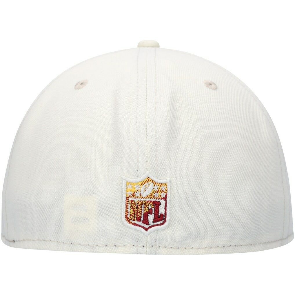 Washington Commanders New Era Chrome Color Dim 59FIFTY Fitted Hat - Cream Hats