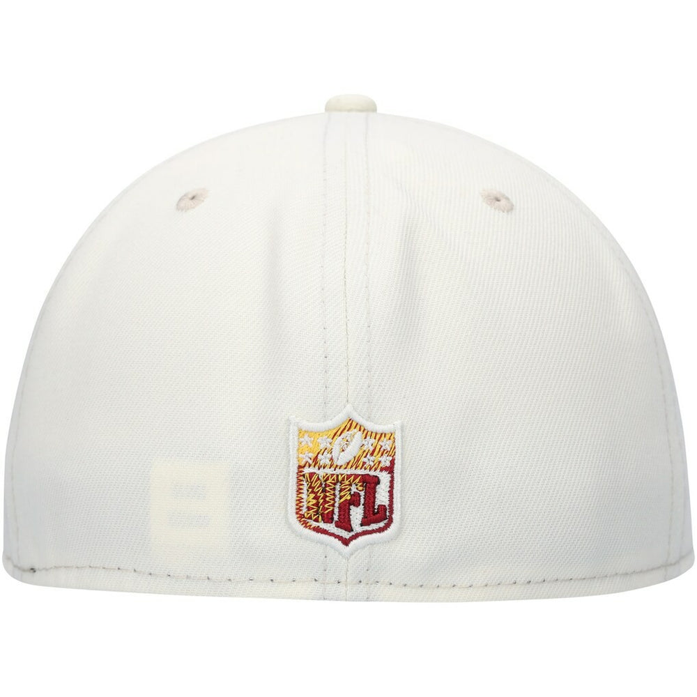 Washington Commanders New Era Chrome Color Dim 59FIFTY Fitted Hat - Cream Hats