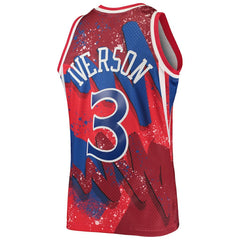 Allen Iverson Philadelphia 76ers Hardwood Classics 1996/97 Hyper Hoops Swingman Jersey Red - Mitchell & Ness