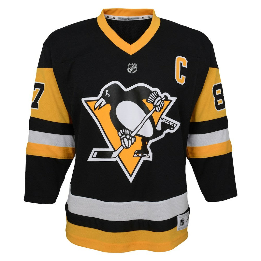 Sidney Crosby Pittsburgh Penguins Youth Captain Patch Home Replica Player Jersey - Black | US 4845421