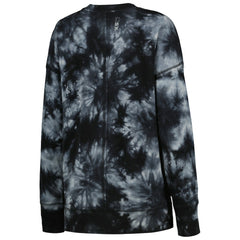 Cleveland Browns MSX by Michael Strahan Women's Bailey Tie-Dye Tri-Blend Pullover Sweatshirt - Black Pullover