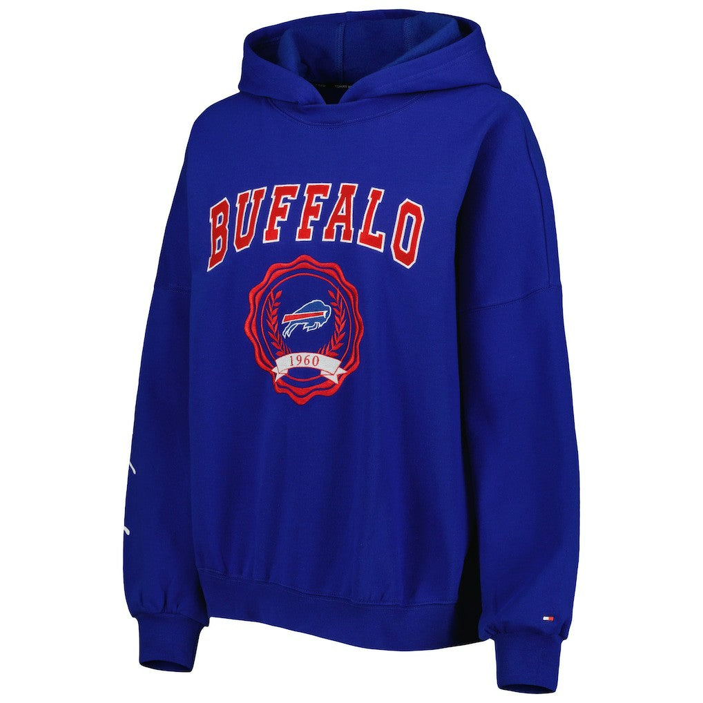 Buffalo Bills Tommy Hilfiger Women's Becca Drop Shoulder Pullover Hoodie - Royal Hoodies