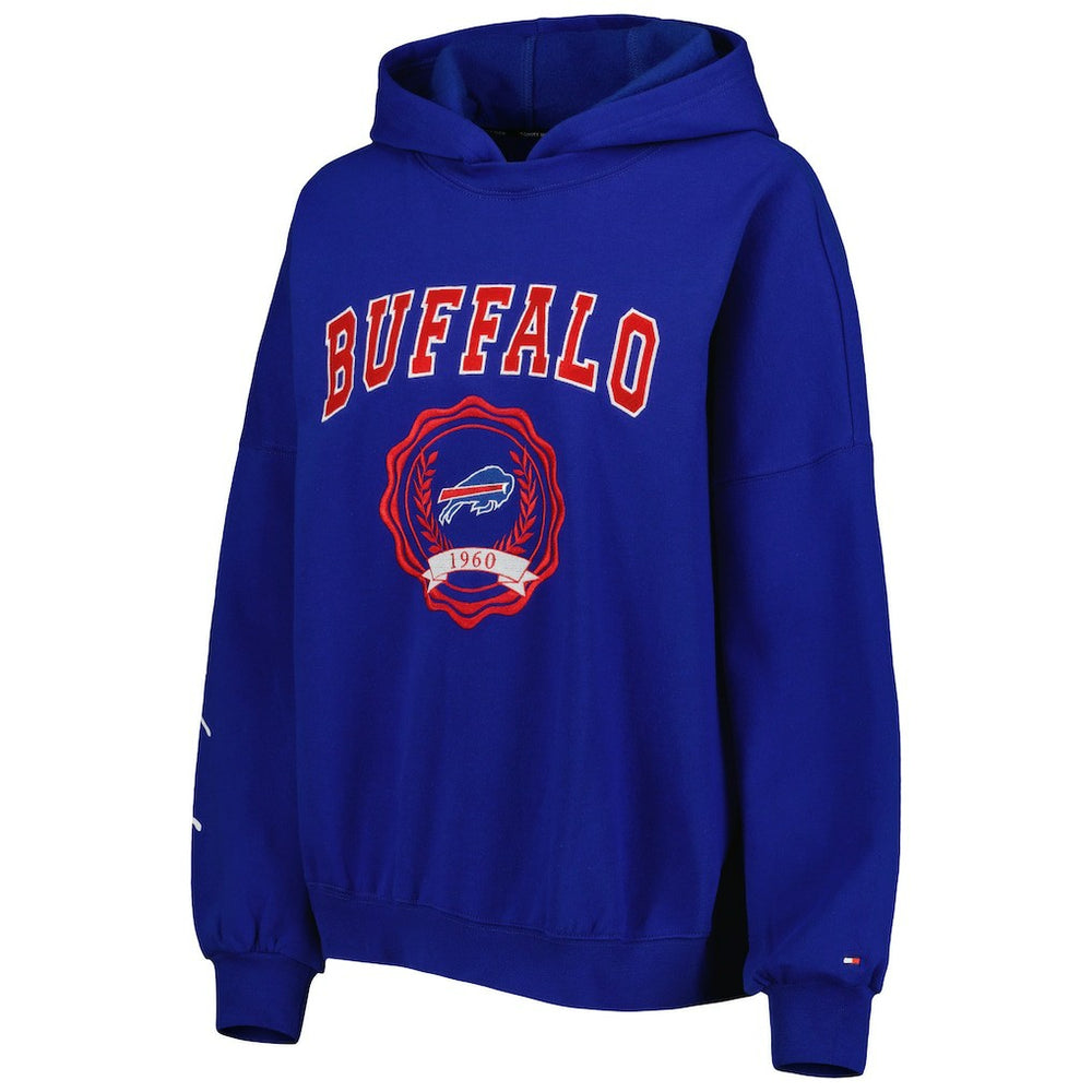 Buffalo Bills Tommy Hilfiger Women's Becca Drop Shoulder Pullover Hoodie - Royal Hoodies