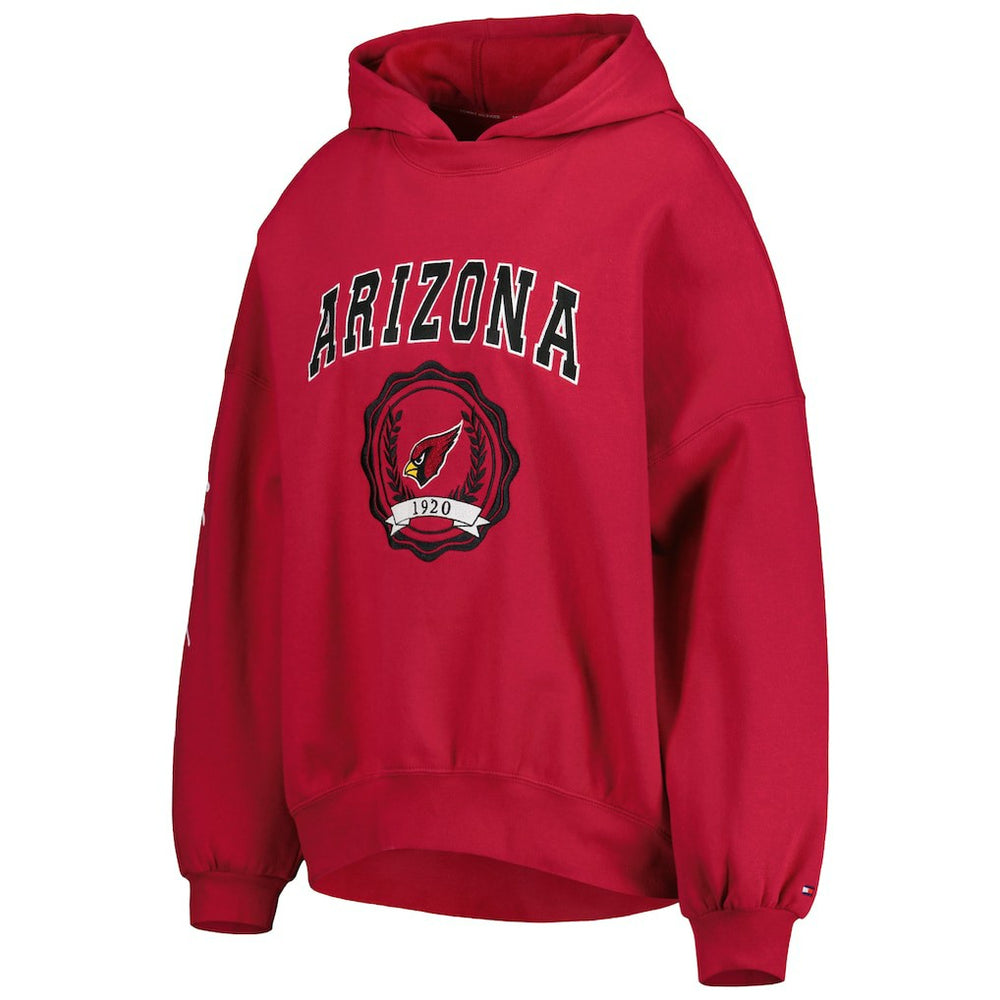 Arizona Cardinals Tommy Hilfiger Women's Becca Drop Shoulder Pullover Hoodie - Cardinal Hoodies