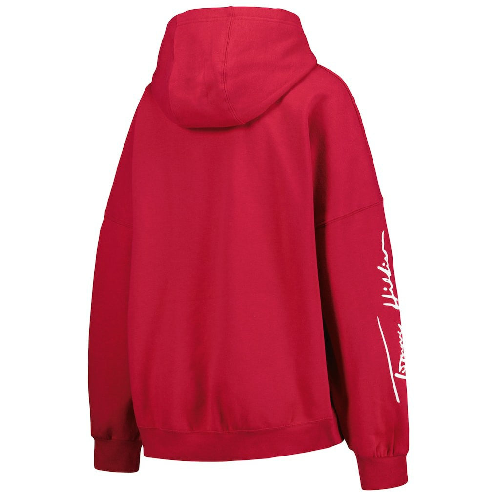 Arizona Cardinals Tommy Hilfiger Women's Becca Drop Shoulder Pullover Hoodie - Cardinal Hoodies