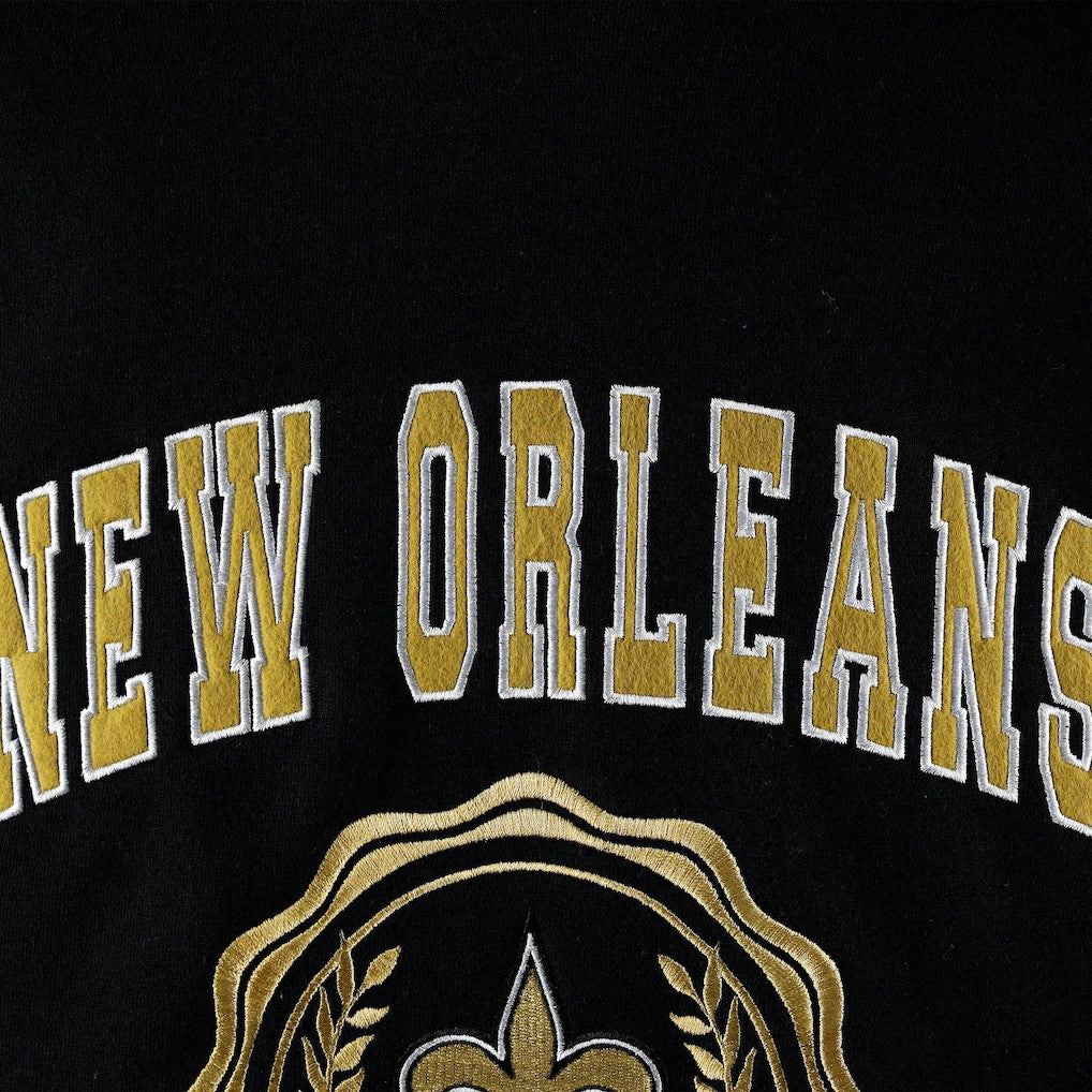 New Orleans Saints Tommy Hilfiger Women's Becca Drop Shoulder Pullover Hoodie - Black Hoodies