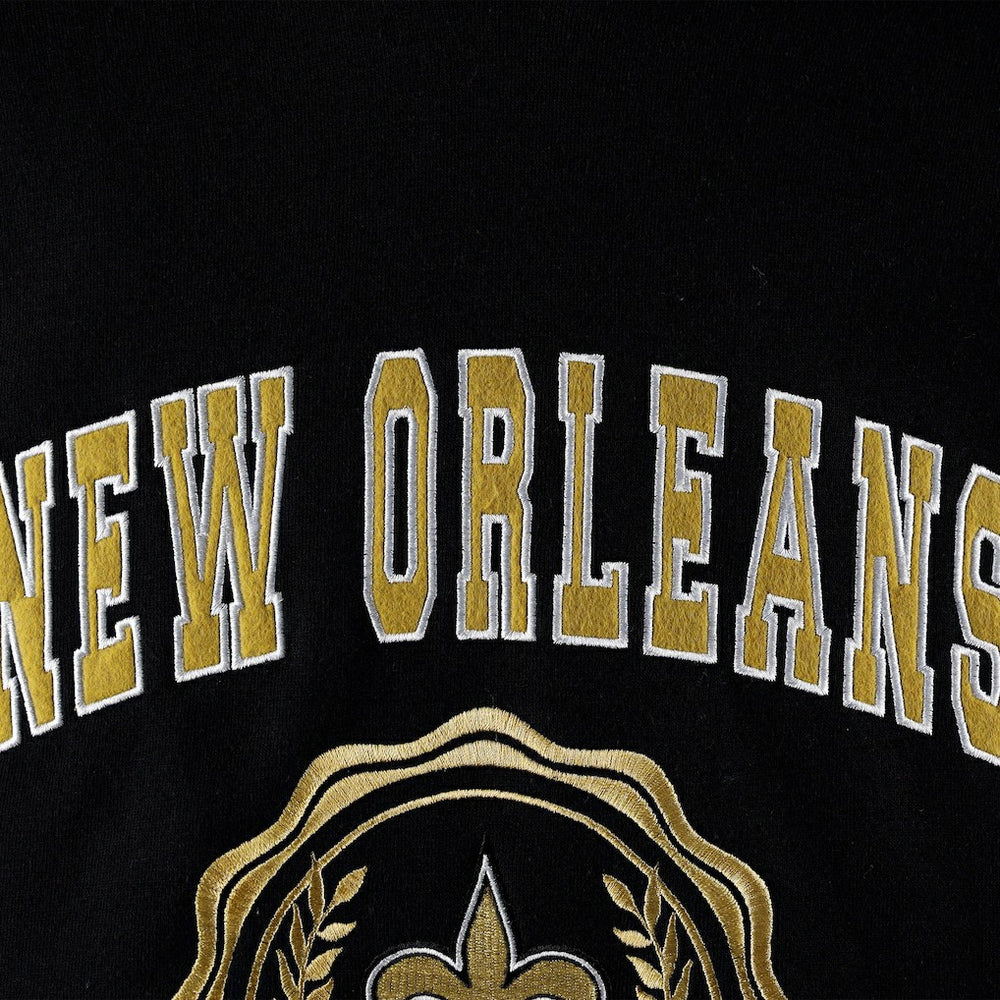 New Orleans Saints Tommy Hilfiger Women's Becca Drop Shoulder Pullover Hoodie - Black Hoodies