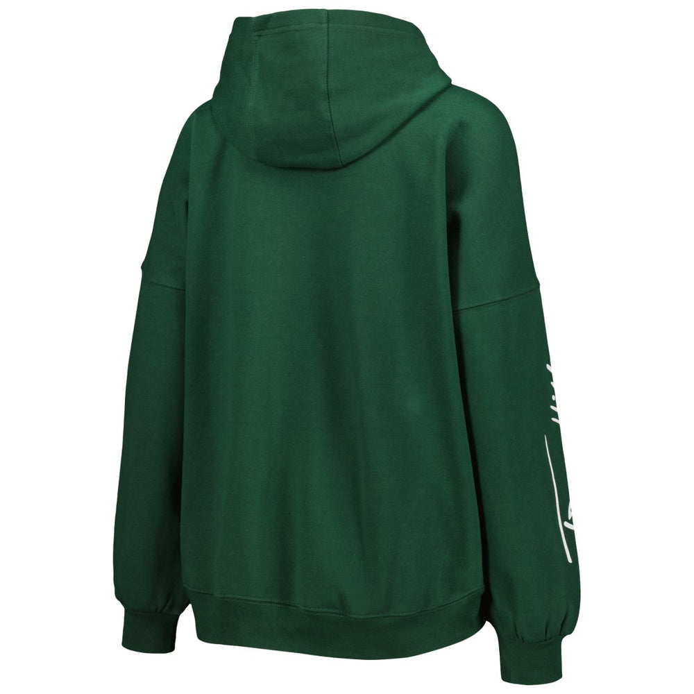 Green Bay Packers Tommy Hilfiger Women's Becca Drop Shoulder Pullover Hoodie - Green Hoodies