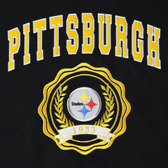 Pittsburgh Steelers Tommy Hilfiger Women's Becca Drop Shoulder Pullover Hoodie - Black Hoodies
