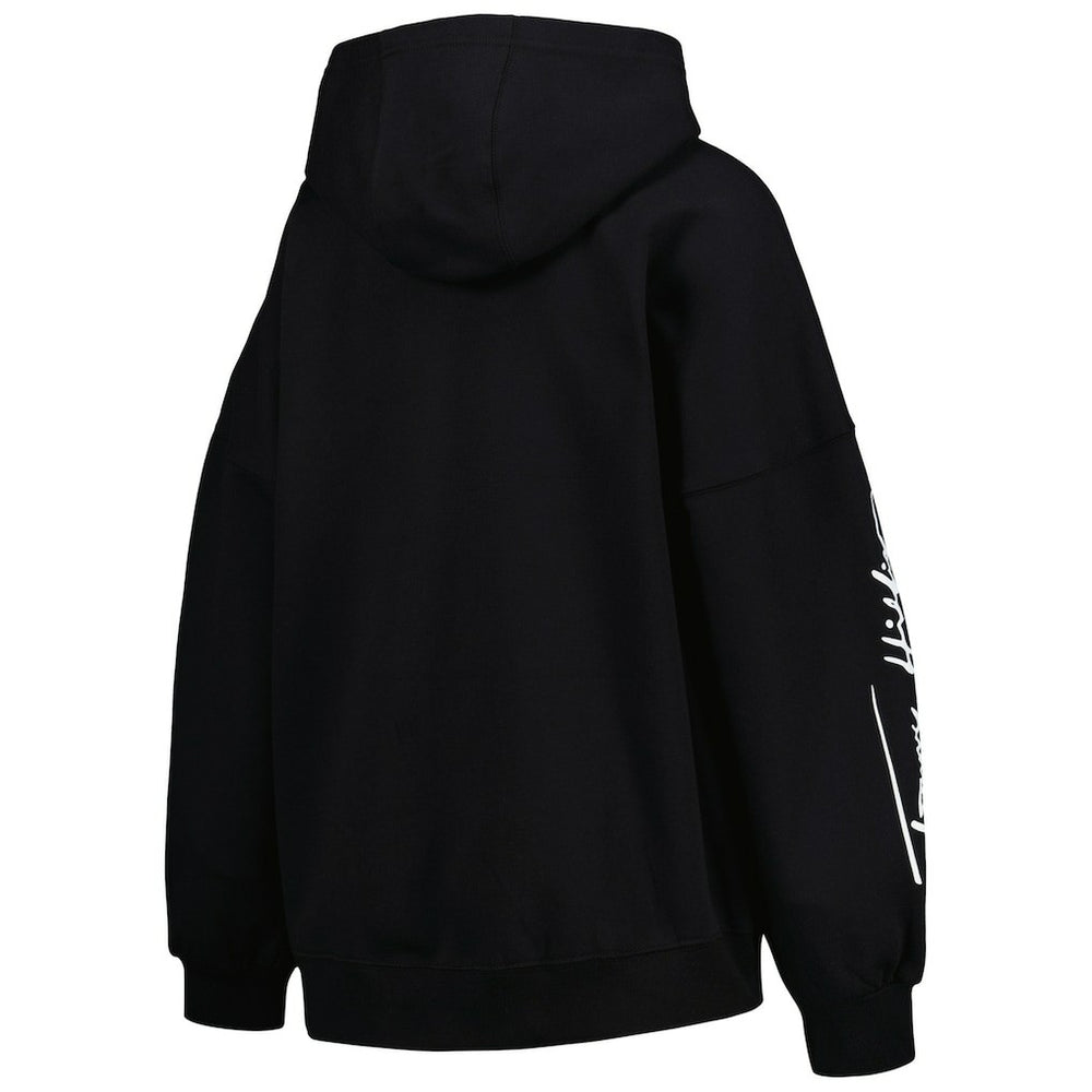 Las Vegas Raiders Tommy Hilfiger Women's Becca Drop Shoulder Pullover Hoodie - Black Hoodies