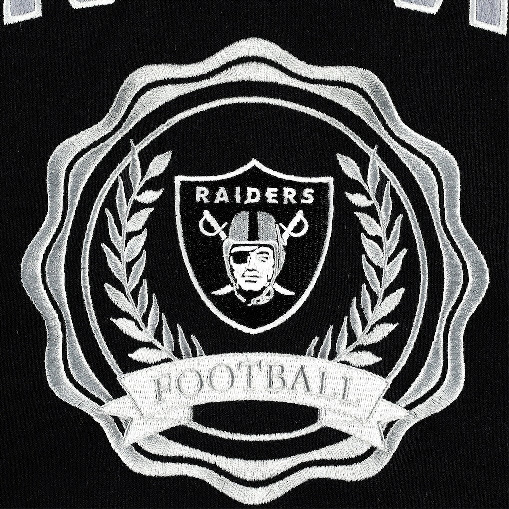 Las Vegas Raiders Tommy Hilfiger Women's Becca Drop Shoulder Pullover Hoodie - Black Hoodies