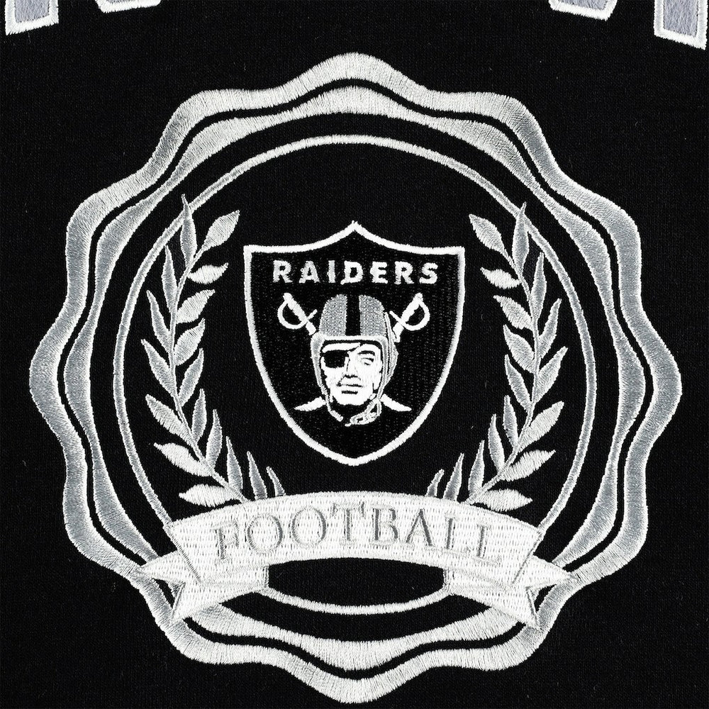Las Vegas Raiders Tommy Hilfiger Women's Becca Drop Shoulder Pullover Hoodie - Black Hoodies