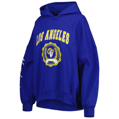 Los Angeles Rams Tommy Hilfiger Women's Becca Drop Shoulder Pullover Hoodie - Royal Hoodies