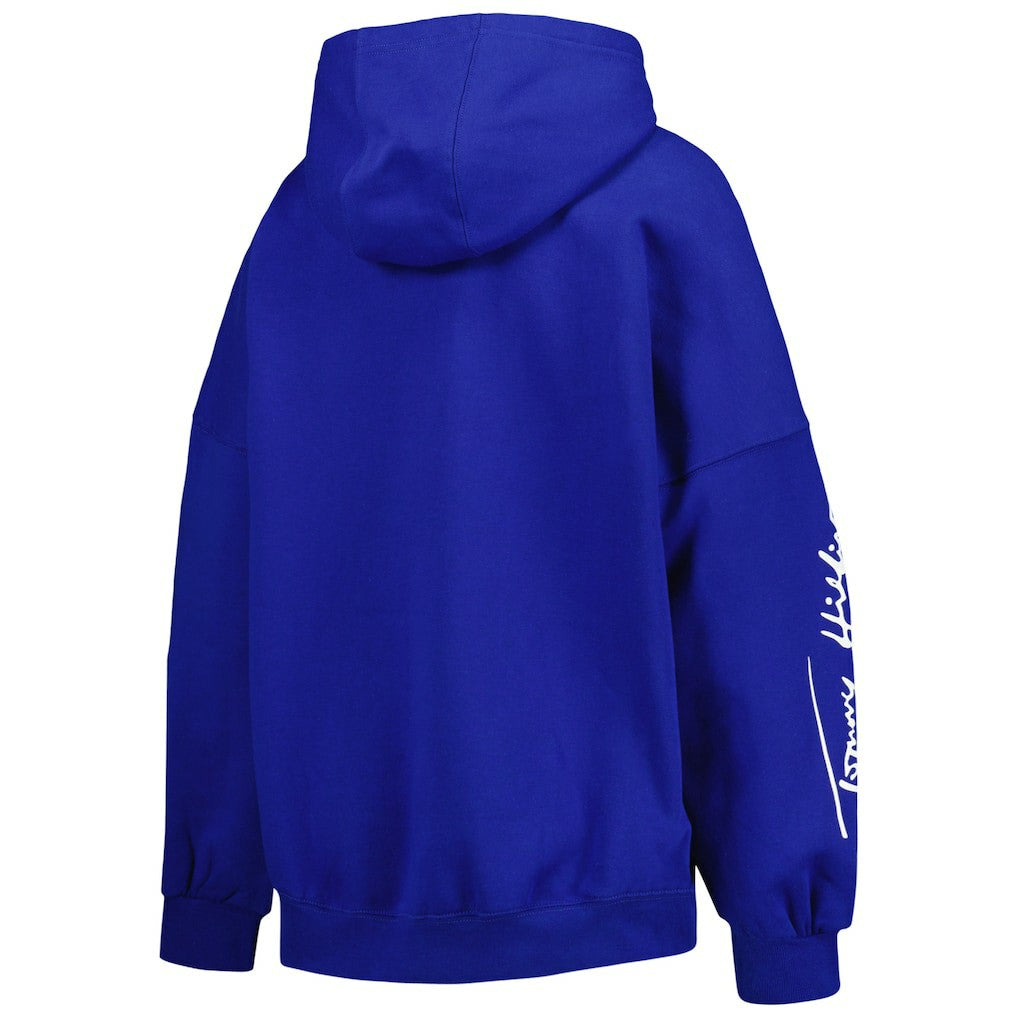 Los Angeles Rams Tommy Hilfiger Women's Becca Drop Shoulder Pullover Hoodie - Royal Hoodies