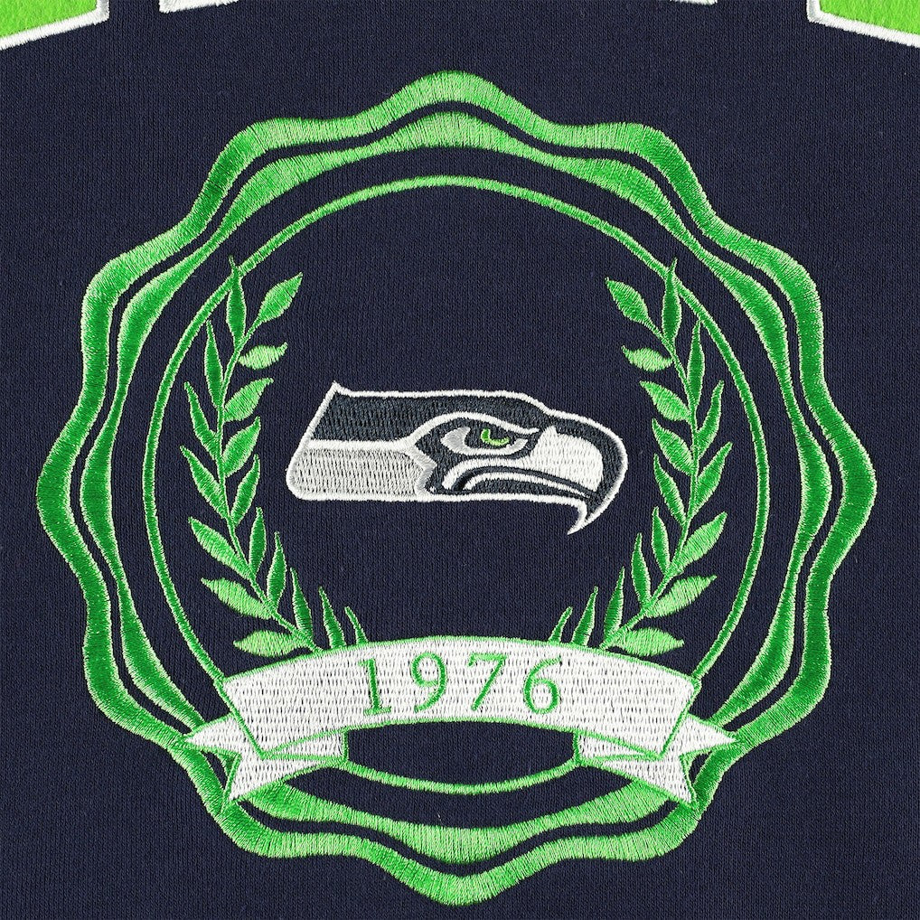 Seattle Seahawks Tommy Hilfiger Women's Becca Drop Shoulder Pullover Hoodie - College Navy Hoodies