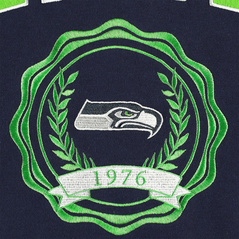 Seattle Seahawks Tommy Hilfiger Women's Becca Drop Shoulder Pullover Hoodie - College Navy Hoodies
