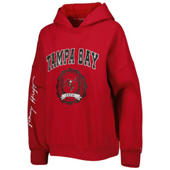 Tampa Bay Buccaneers Tommy Hilfiger Women's Becca Drop Shoulder Pullover Hoodie - Red Hoodies