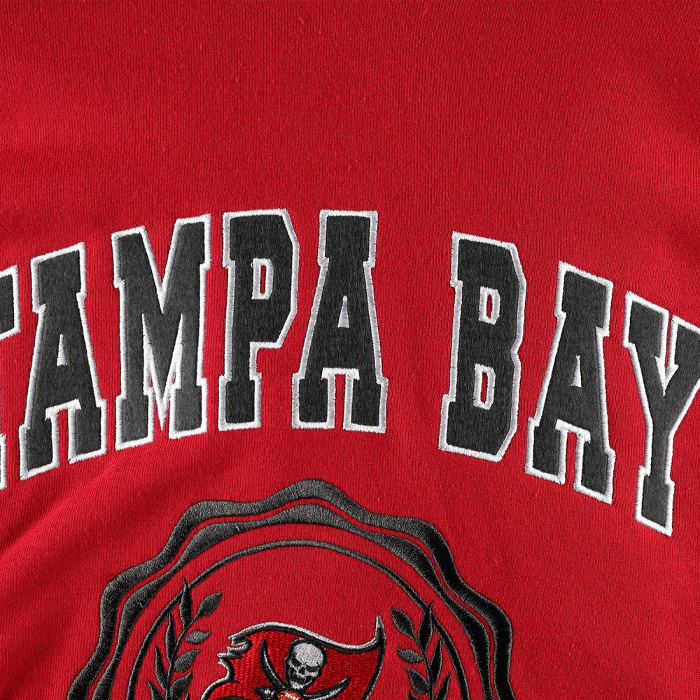 Tampa Bay Buccaneers Tommy Hilfiger Women's Becca Drop Shoulder Pullover Hoodie - Red Hoodies