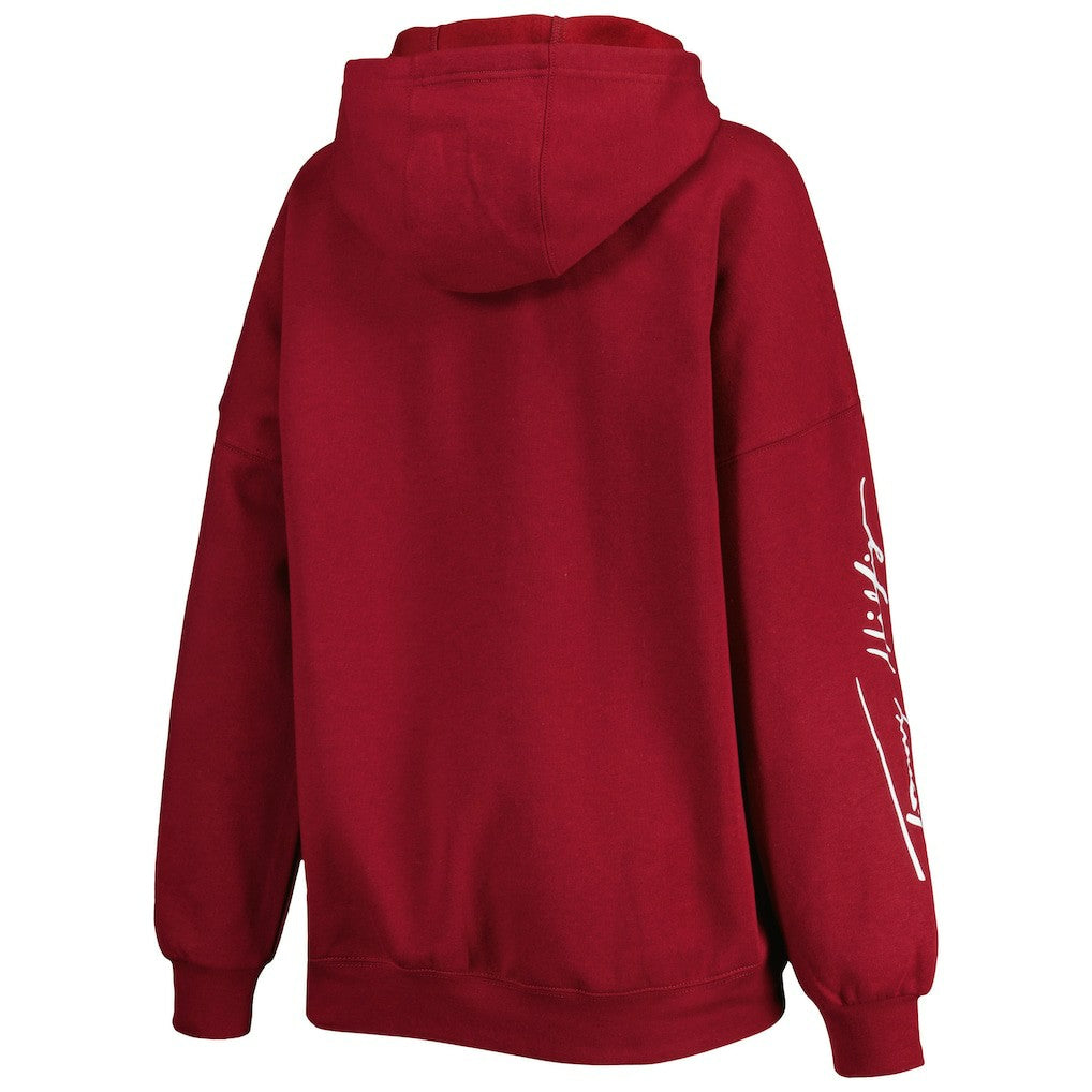 Washington Commanders Tommy Hilfiger Women's Becca Drop Shoulder Pullover Hoodie - Burgundy Hoodies