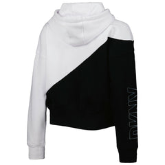 New Orleans Saints DKNY Sport Women's Bobbi Color Blocked Pullover Hoodie - White/Black Hoodies