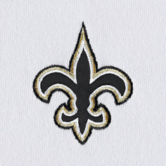 New Orleans Saints DKNY Sport Women's Bobbi Color Blocked Pullover Hoodie - White/Black Hoodies