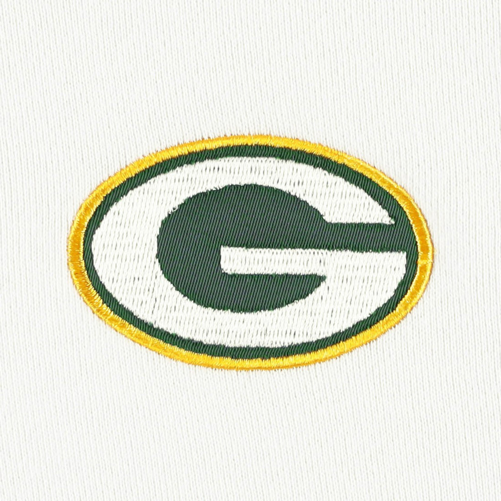 Green Bay Packers DKNY Sport Women's Bobbi Color Blocked Pullover Hoodie - White/Green Hoodies