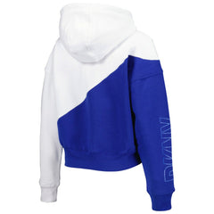Los Angeles Rams DKNY Sport Women's Bobbi Color Blocked Pullover Hoodie - White/Royal Hoodies