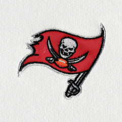 Tampa Bay Buccaneers DKNY Sport Women's Bobbi Color Blocked Pullover Hoodie - White/Red Hoodies