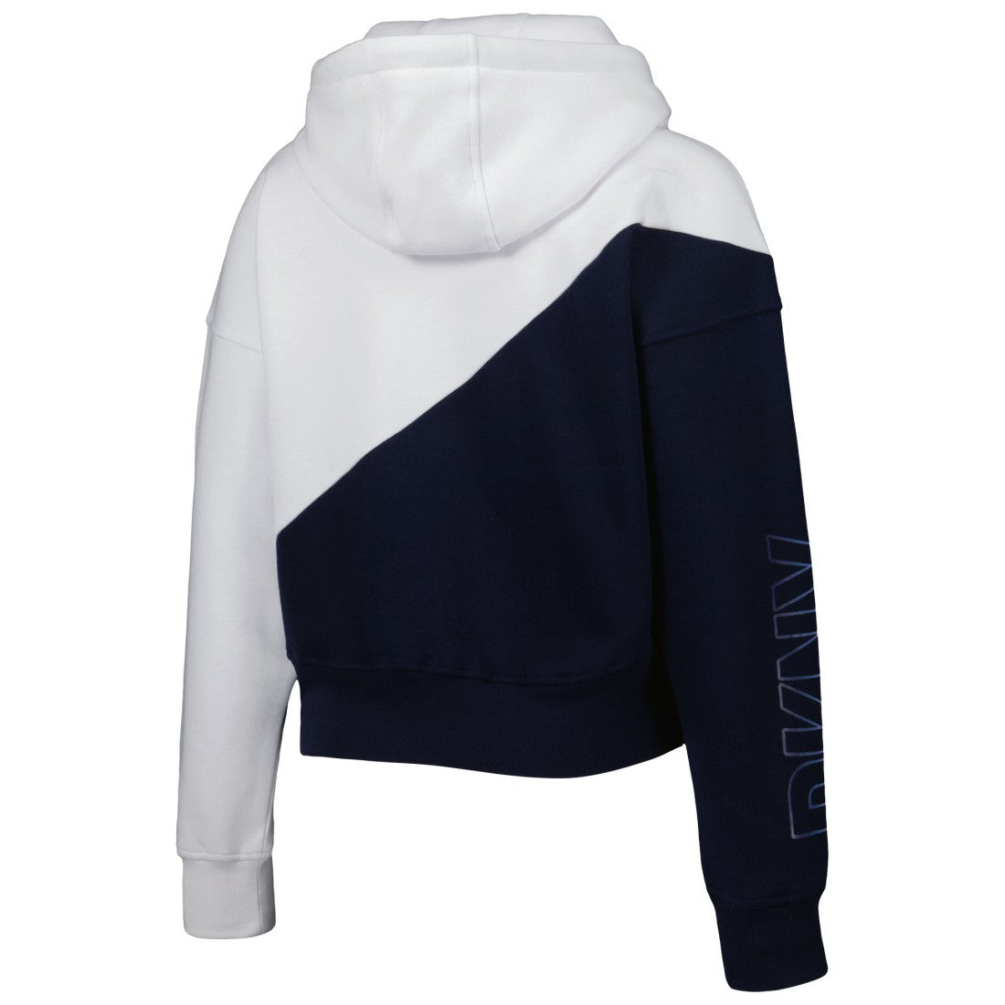 Tennessee Titans DKNY Sport Women's Bobbi Color Blocked Pullover Hoodie - White/Navy Hoodies