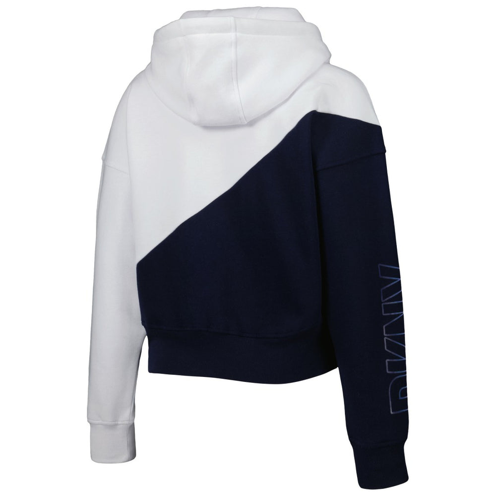 Tennessee Titans DKNY Sport Women's Bobbi Color Blocked Pullover Hoodie - White/Navy Hoodies