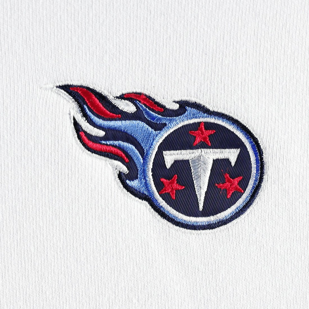 Tennessee Titans DKNY Sport Women's Bobbi Color Blocked Pullover Hoodie - White/Navy Hoodies
