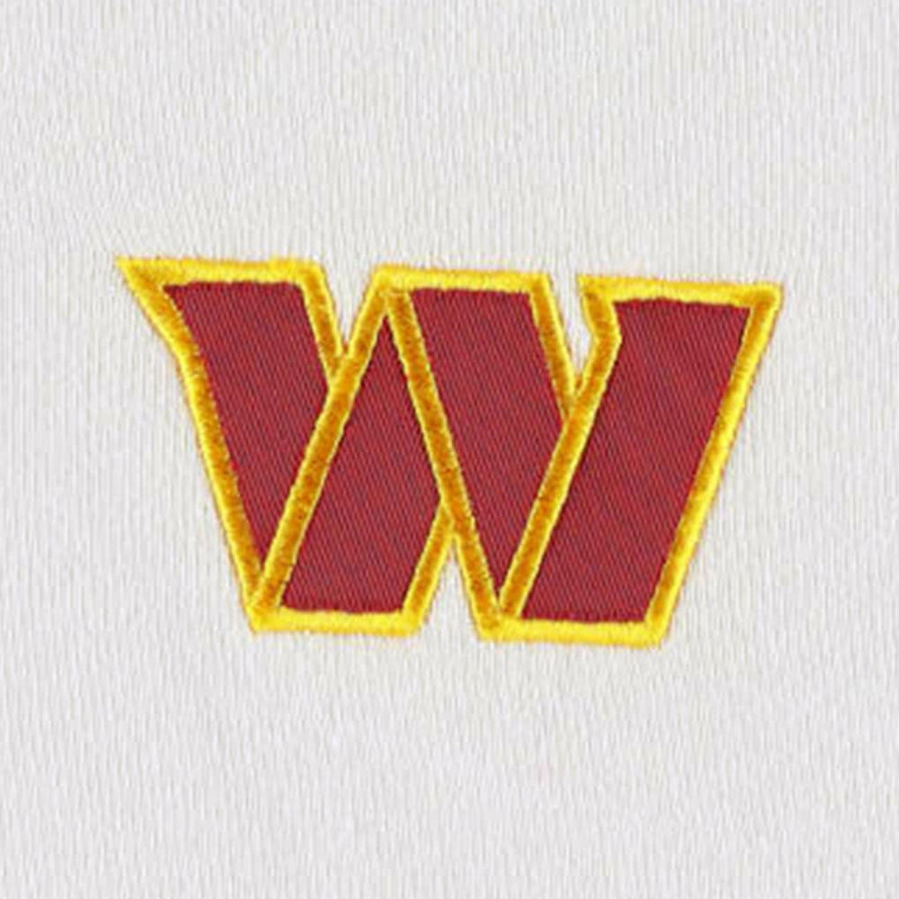 Washington Commanders DKNY Sport Women's Bobbi Color Blocked Pullover Hoodie - White/Burgundy Hoodies