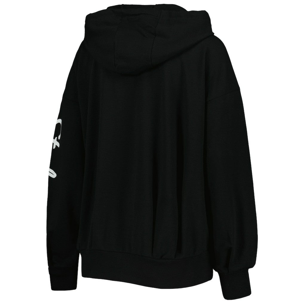 Pittsburgh Steelers MSX by Michael Strahan Women's Emerson Lightweight Full-Zip Hoodie - Black Hoodies