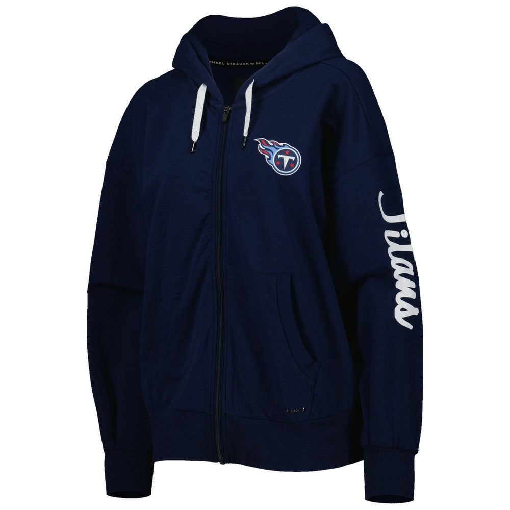 Tennessee Titans MSX by Michael Strahan Women's Emerson Lightweight Full-Zip Hoodie - Navy Hoodies