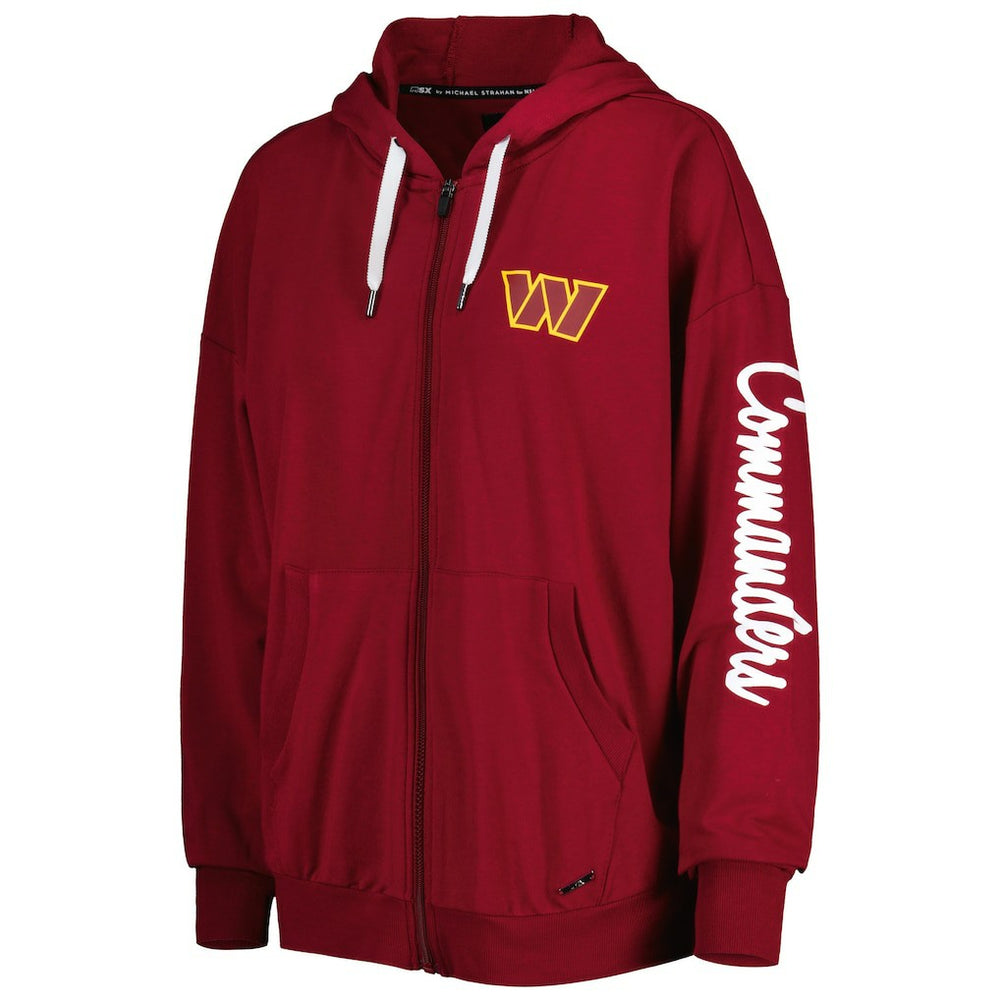 Washington Commanders MSX by Michael Strahan Women's Emerson Lightweight Full-Zip Hoodie - Burgundy Hoodies