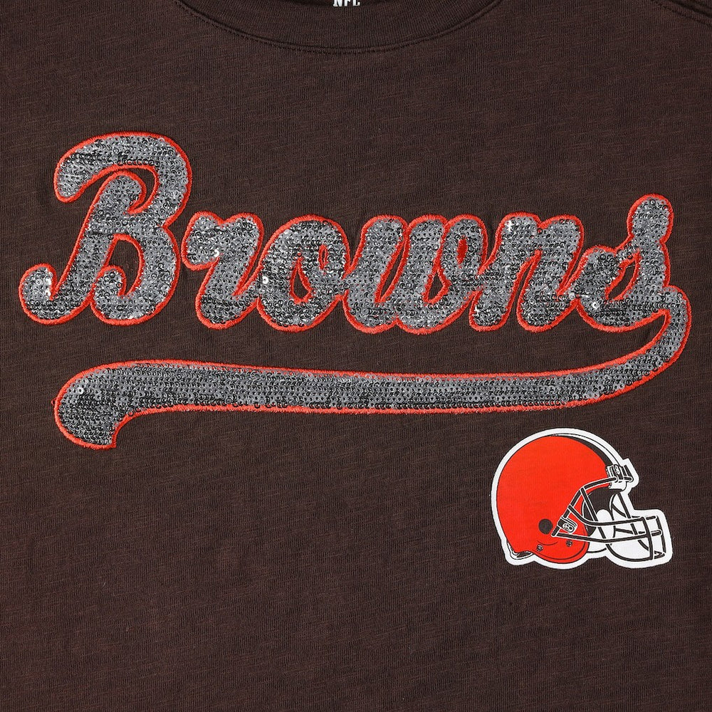 Cleveland Browns Tommy Hilfiger Women's Justine Long Sleeve Tunic T-Shirt - Brown T-shirts