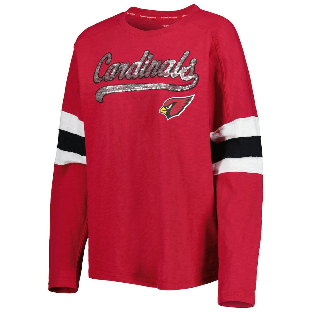 Arizona Cardinals Tommy Hilfiger Women's Justine Long Sleeve Tunic T-Shirt - Cardinal T-shirts
